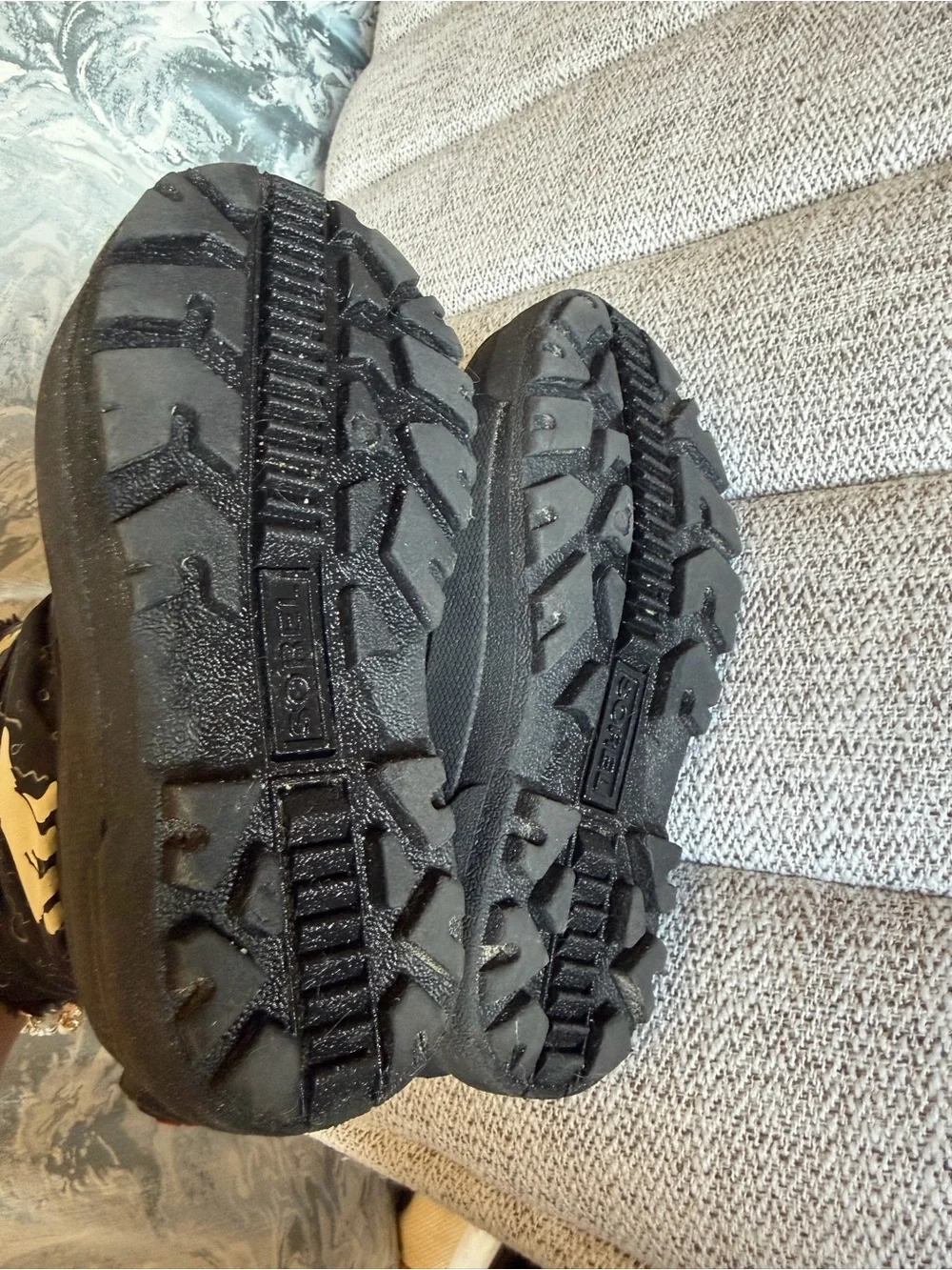 Sorel Kids Black Faux-Fur Cuffed Snow Boots